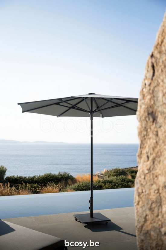 Jardinico AMALFI 300XR Parasol À Mât Central Mât Antracite Toile Night Sunbrella.