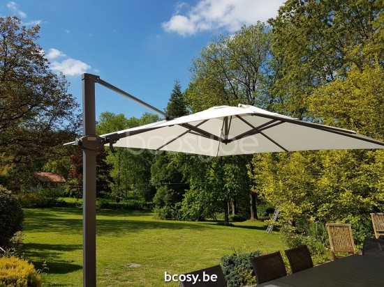 Jardinico ANTEGO 200x300 Parasol Deporté Mât Antracite Toile Natural Classic-Acryl solids.