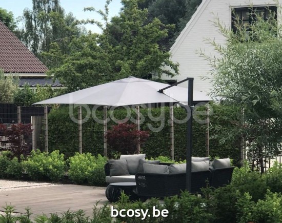 Jardinico ANTEGO 200x300 Rechteckiger Freiarmschirm Anthrazit Mast Stoff Steel Sunbrella.