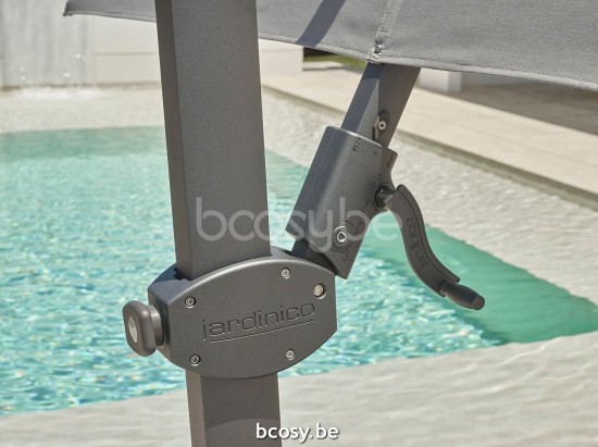 Jardinico ANTEGO 200x300 Rectangular Cantilever Parasol Pole Anthracite Canopy Taupe Classic-Acryl solids.