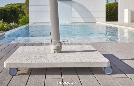 Jardinico ANTEGO Pied De Parasol Carré 125 Kg Sandstone.