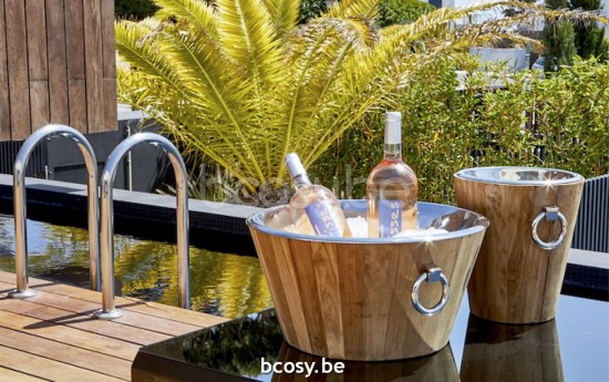 Jardinico ANTIBES Round Winecooler Teak.