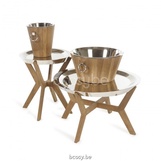  Jardinico ANTIBES Runder Garteneiskuebel Ø30 Teak.