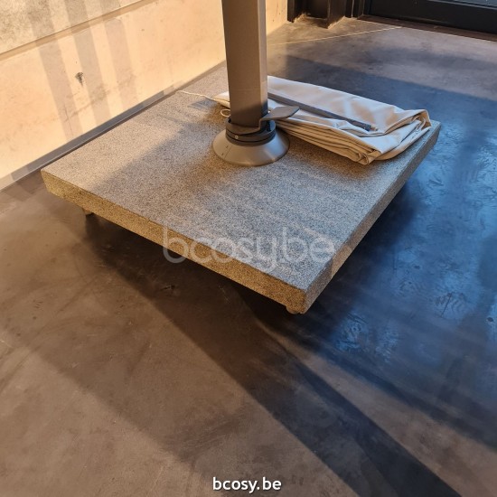 Jardinico AZORE 300x300 Square Sidepost Cantilever Free Pole Mast Floating Parasol 3x3 Pole Mast Post White Powder Coated Aluminium| Canopy-fabrics Cloud solution dyed acrylic.