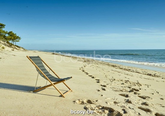 Jardinico BYBLOS Deck Beach Chair Teak - Anthracite Textile.
