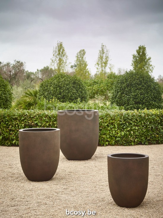 Jardinico CUMINO Round Plant Pot Medium Ruggine.
