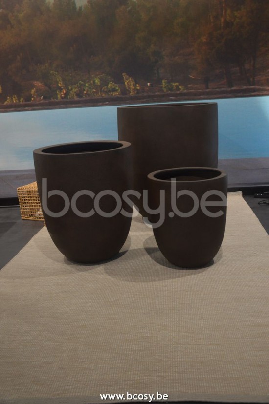  Jardinico CUMINO Runder Pflanzentopf Und Blumentopf Für Draußen Ø70x80H Medium Ruggine.