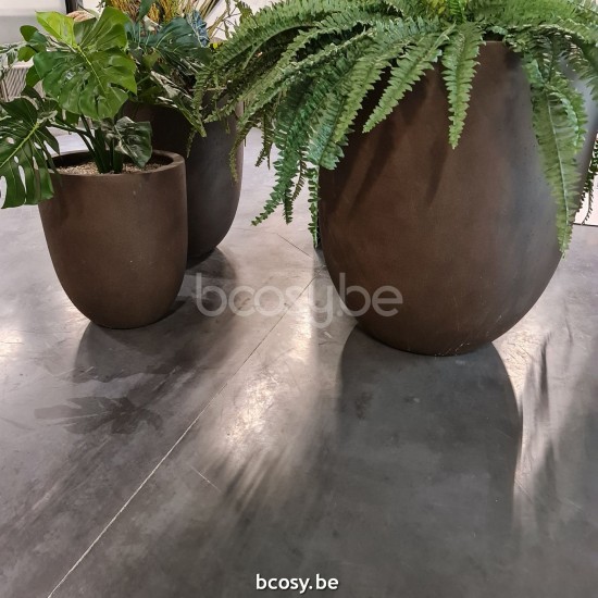 Jardinico CUMINO Round Flower And Plant Pot Ø50x60H Small Ruggine.