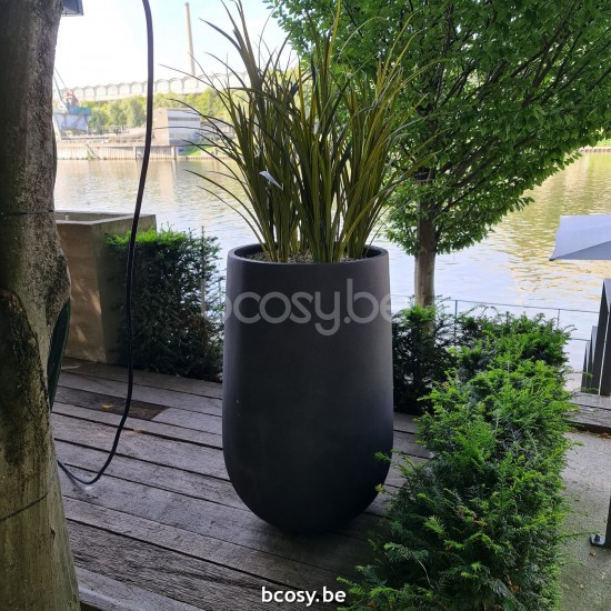 Jardinico CURVO Round Plant Pot Curvo Pottery set Caffé.