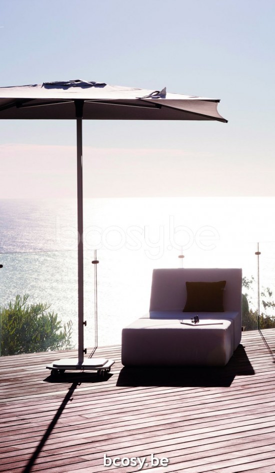 Jardinico JCP102 230x230 Square Centerpost Parasol Pole Charcoal Canopy Cotton Sunbrella Plus Marine.