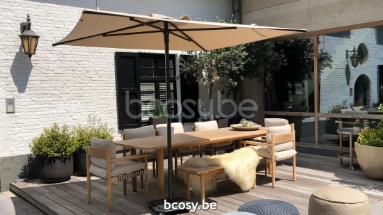 Jardinico JCP102 230x230 Quadratischer Ampelschirm Anthrazit Mast Stoff Cotton Sunbrella Plus Marine.