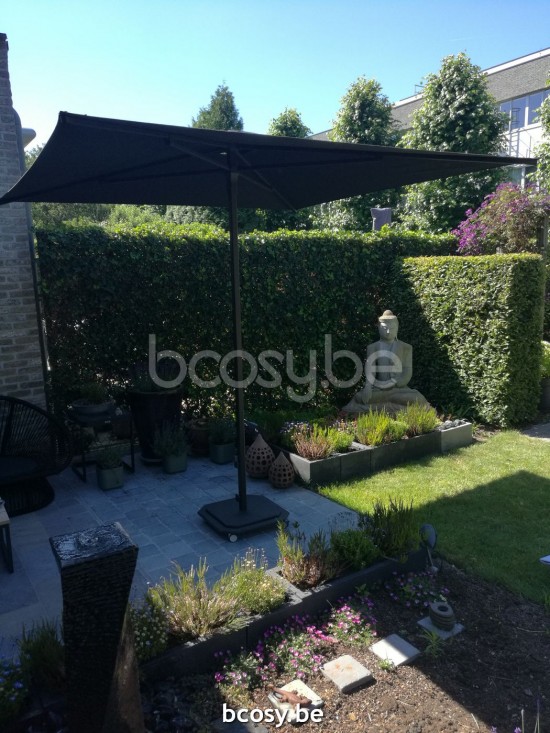 Jardinico JCP102 230x230 Parasol À Mât Central Mât Antracite Toile Pitch Sunbrella Plus Marine.