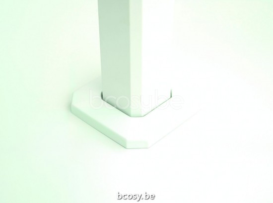 Jardinico JCP201 400x400 Square Centerpost Parasol Pole White Canopy Pearl Sunbrella Plus Marine.