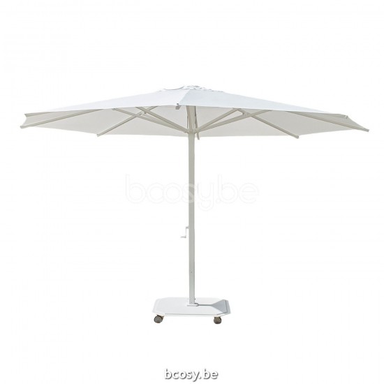 Jardinico JCP203 Ø450 Ronde Middenstam Parasol Ø4,5 Mast Wit Doek Pearl Sunbrella Plus Marine UFJCP.203 CARACTERE.