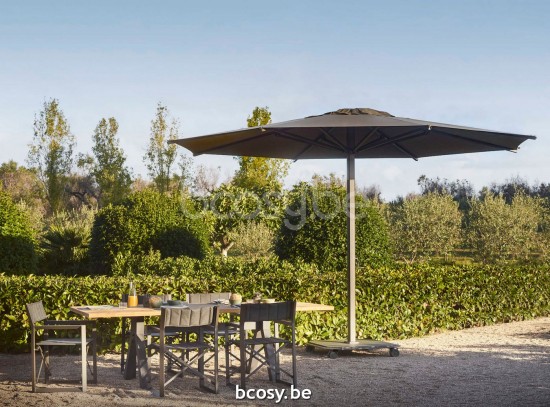 Jardinico JCP203 Ø450 Round Centerpost Parasol Pole Charcoal Canopy Onyx Sunbrella Plus Marine.