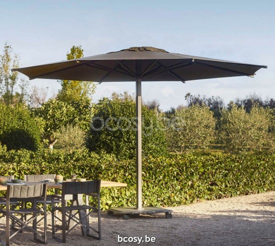 Jardinico CARACTERE JCP203 Ø450 Round Central Pole Centerpost Parasol Umbrella Ø4,5 Pole Mast Post Charcoal Powder Coated Aluminium| Canopy-fabrics Onyx Sunbrella Plus Marine.