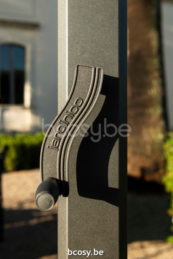 Jardinico JCP203 Ø450 Parasol À Mât Central Mât Antracite Toile Pitch Sunbrella Plus Marine.