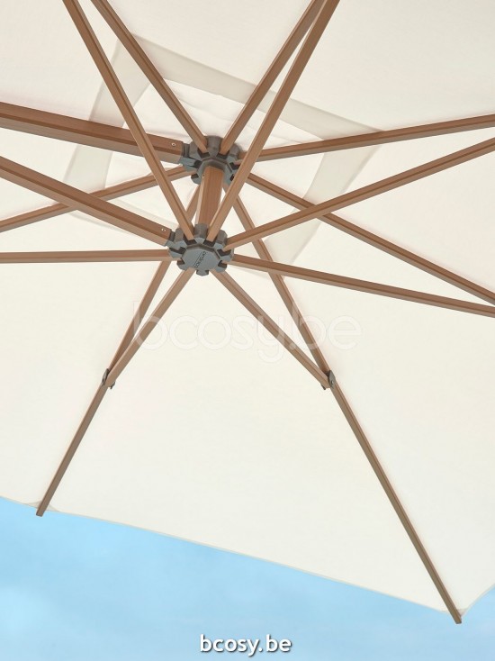 Jardinico JCP301 300x300 Square Cantilever Parasol Pole Alu Teak Canopy Pearl Sunbrella Plus Marine.