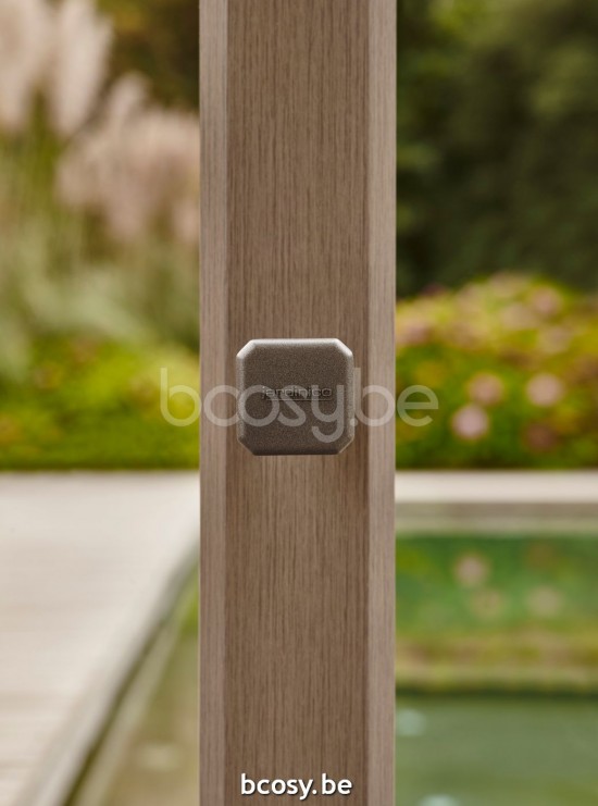 Jardinico JCP302 260x260 Quadratischer Freiarmschirm Strukturiertes Cappuchino Aluminium Mast Stoff Cotton Sunbrella Plus Marine.