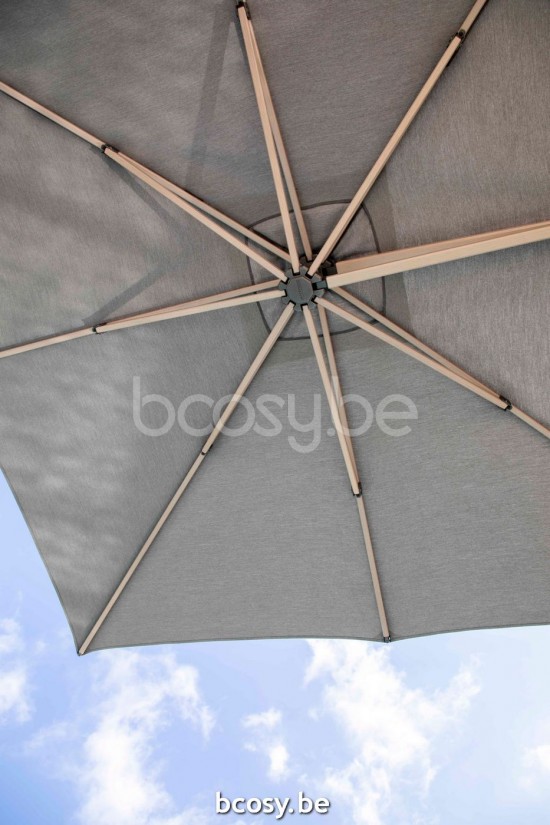 Jardinico JCP302 260x260 Square Cantilever Parasol Pole Cappuccino Canopy Mooncrest Sunbrella Plus Marine.