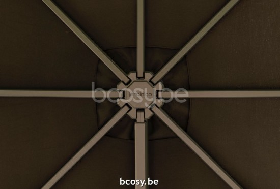 Jardinico CARACTERE JCP302 260x260 Square Sidepost Cantilever Free Pole Mast Floating Parasol 2,6x2,6 Pole Mast Post Charcoal Powder Coated Aluminium| Canopy-fabrics Pitch Sunbrella Plus Marine.