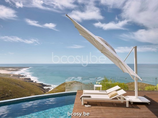 Jardinico JCP401 370x370 Quadratischer Freiarmschirm Weisser Mast Stoff Pearl Sunbrella Plus Marine.