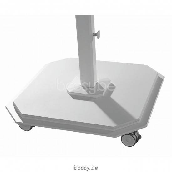 Jardinico JCP401 370x370 Parasol Deporté Mât Blanc Toile Ice Sunbrella Plus Marine.