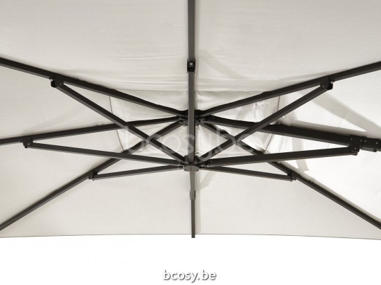 Jardinico JCP402 300x425 Rechteckiger Freiarmschirm Anthrazit Mast Stoff Pearl Sunbrella Plus Marine.