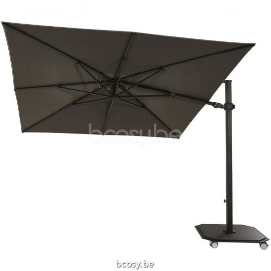 Jardinico JCP402 300x425 Rechthoekige Vrijhangende Parasol 3x4,25 Mast Antraciet-charcoal Doek Onyx Sunbrella Plus Marine UFJCP.402 CARACTERE.