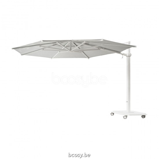 Jardinico JCP403 Ø400 Ronde Vrijhangende Parasol Mast Wit Doek Pearl Sunbrella Plus Marine UFJCP.403 CARACTERE.