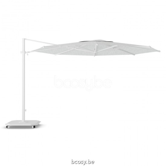 Jardinico JCP403 Ø400 Ronde Vrijhangende Parasol Mast Wit Doek Ice Sunbrella Plus Marine UFJCP.403 CARACTERE.