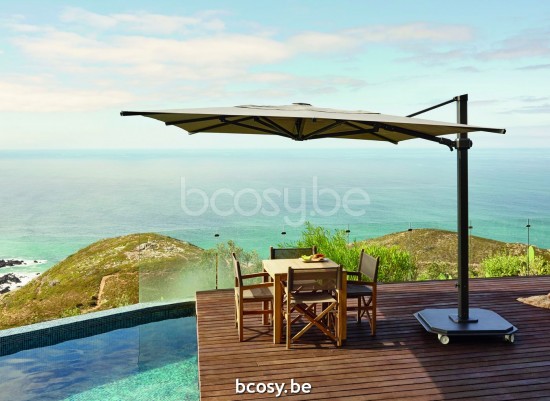 Jardinico JCP404 Parasols suspendus deportés pendants décentrés flottants à mât libre décentré.