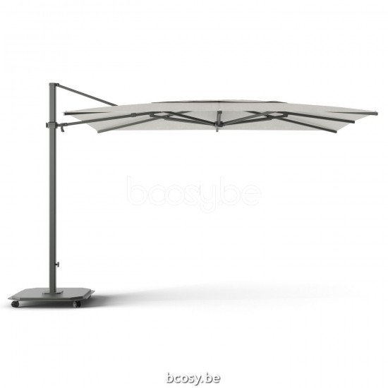 Jardinico JCP404 250B x350 Rechthoekige Vrijhangende Parasol 2,5x3,5 UNIEK MODEL Mast Antraciet-charcoal Doek Cotton Sunbrella Plus Marine UFJCP.404 CARACTERE.