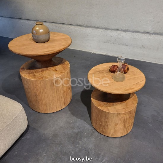  Jardinico KOBE Runder Beistelltisch Ø 40 Teakholz.