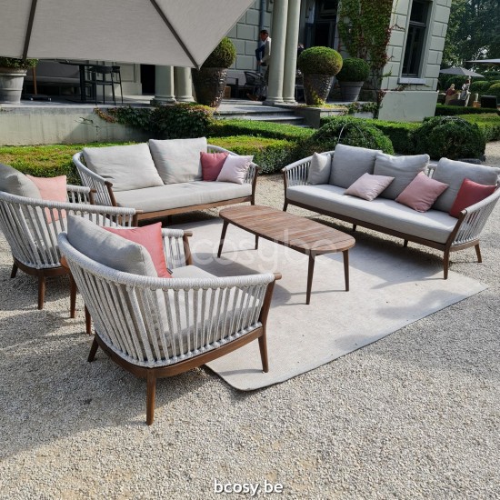 Jardinico LEGNA Canapé De Jardin Sable Teck - cream Cream.