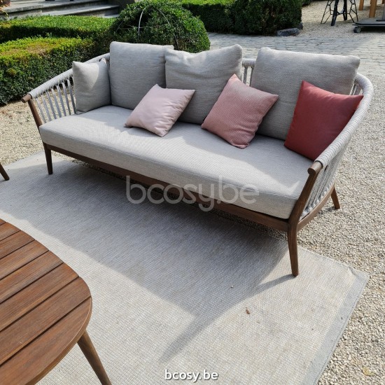 Jardinico LEGNA salons de jardin détente 3places.