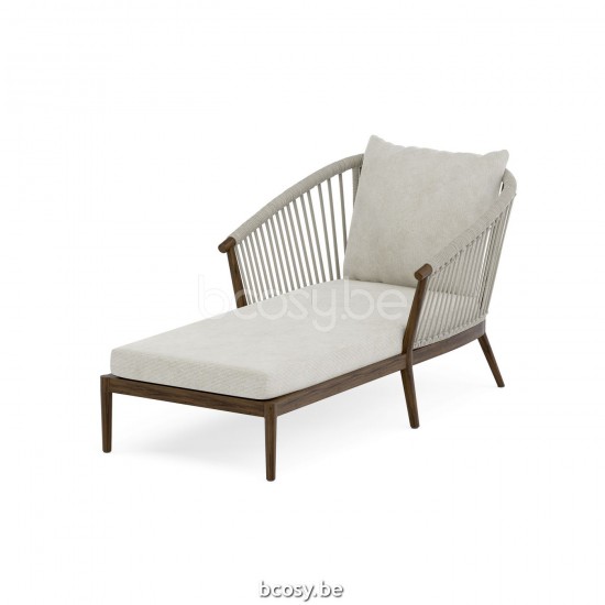 Jardinico LEGNA Chaise Longue Sable Teak - cream Cream.