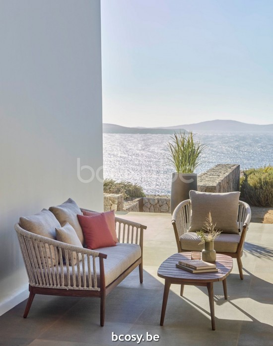 Jardinico LEGNA Table Basse Sable Teck.