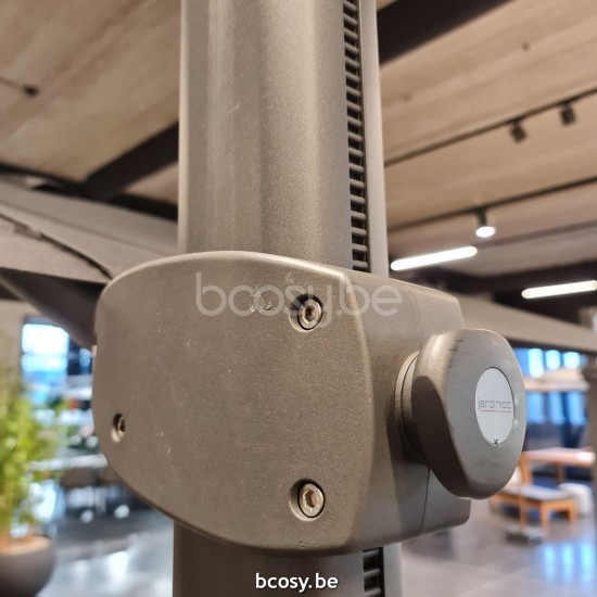 Jardinico LIMA 400x400 Square Cantilever Parasol Pole Anthracite Canopy Steel Sunbrella.