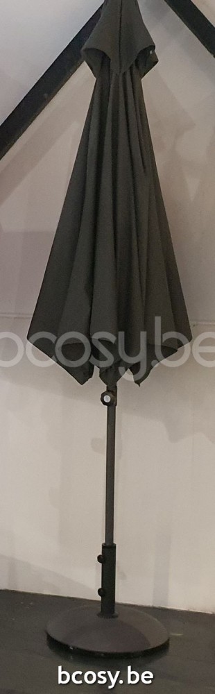 Jardinico MALIBU 240x240 Quadratischer Ampelschirm Anthrazit Mast Stoff Dark Grey Olefin.