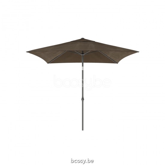 Jardinico MALIBU 240x240 Vierkante Middenstam Parasol 2,4x2,4 Mast Antraciet-charcoal Doek Mocca Olefin.