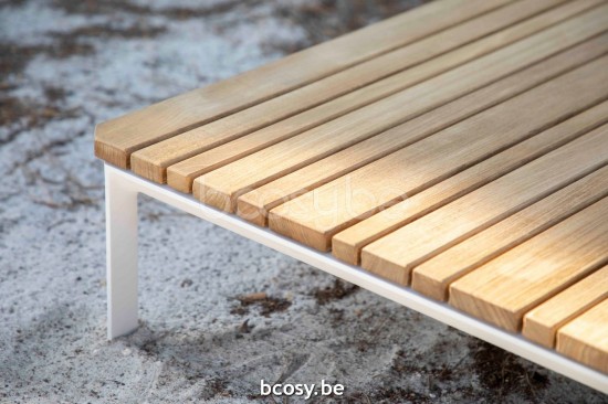 Jardinico MAUROO Long Sofa With Teak +arm White - Teak Vanilla.