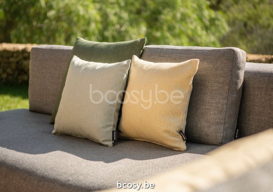 Jardinico MAUROO Canapé Long En Teck Avec Accoudoir Anthracite Et Teck Ash.