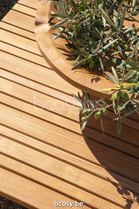 Jardinico MAUROO Rectangular Outdoor Garden Coffee Table 120x80 White - Teak.