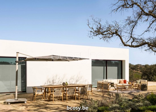 Jardinico NOA Lounge Chair 1s teak - artichoke strap Truffle.