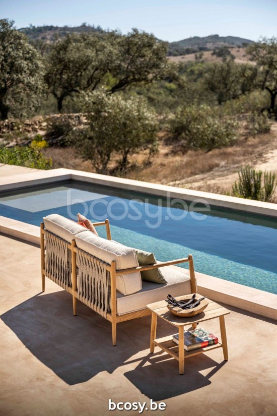 Jardinico NOA Canapé De Jardin teck - cordon artichaut Truffle.