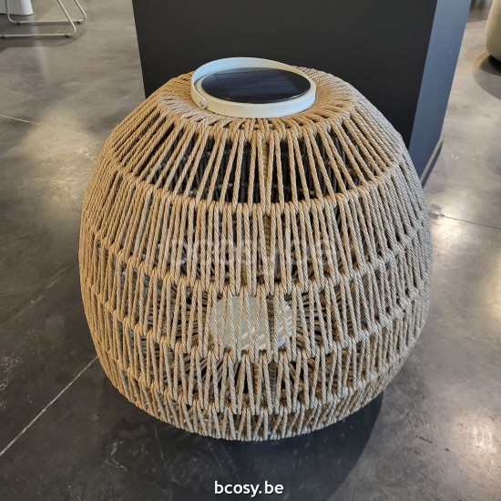 Jardinico NOTO CONIC Conical Led Light Large Charcoal - Natural Rope.