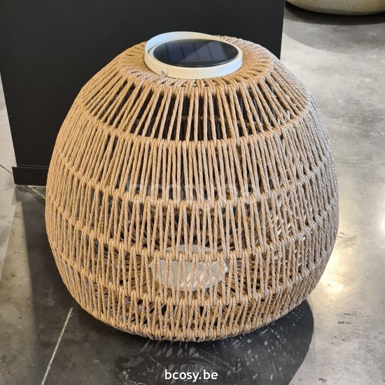  Jardinico NOTO CONIC Kegelförmig Led-licht Sonnenschirm Beleuchtung 36H Groß Charcoal - Natural Rope.