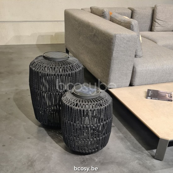 Jardinico NOTO OVAL Oval Led Light Large Charcoal - Black Rope.