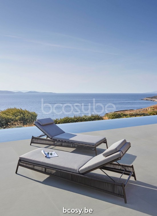 Jardinico SCOOP Sunlounger Lava - Brown Beige.